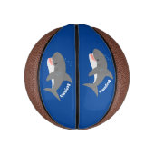 Geweldige cartoon voor witte haai basketbal (Verticaal)