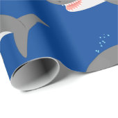 Geweldige cartoon voor witte haai cadeaupapier (Rol Hoek)