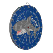 Geweldige cartoon voor witte haai dartbord (Voorkant Links)