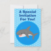 Geweldige cartoon voor witte haai kaart (Achterkant)