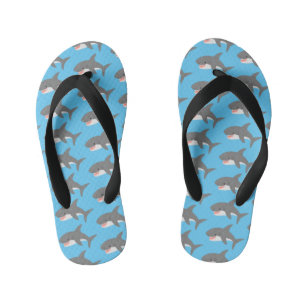 Geweldige cartoon voor witte haai kinder teenslippers