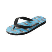 Geweldige cartoon voor witte haai kinder teenslippers (Schuin)