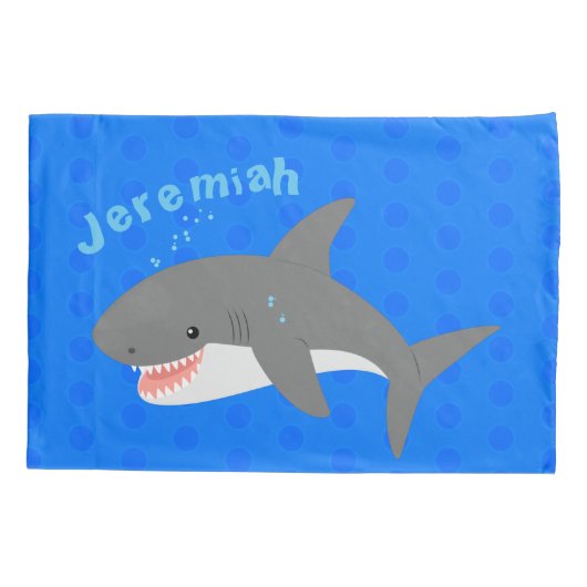 Geweldige cartoon voor witte haai kussensloop (Achterkant)