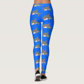 Geweldige cartoon voor witte haai leggings (Achterkant)
