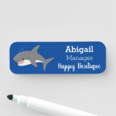 Geweldige cartoon voor witte haai naamplaatje (In situ)