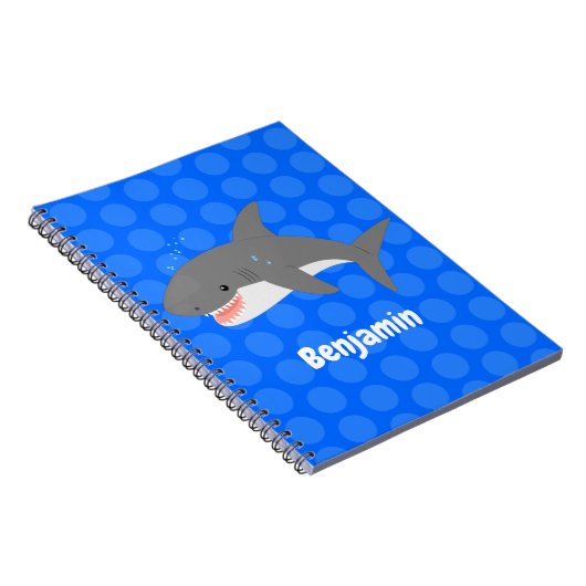 Geweldige cartoon voor witte haai notitieboek (Rechterzijde)
