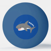 Geweldige cartoon voor witte haai pingpongbal (Achterkant)