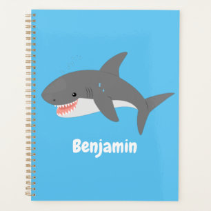 Geweldige cartoon voor witte haai planner