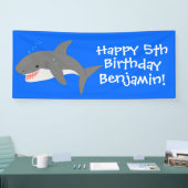 Geweldige cartoon voor witte haai spandoek (Beurs)