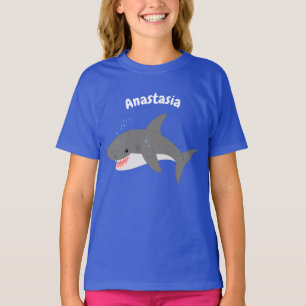 Geweldige cartoon voor witte haai t-shirt