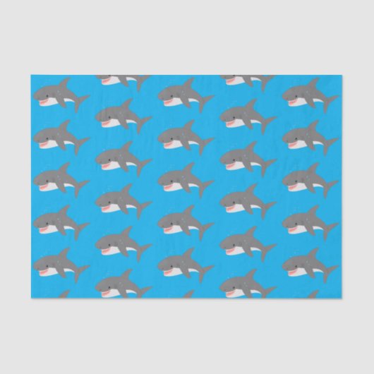 Geweldige cartoon voor witte haai tissuepapier (Voorkant)