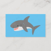 Geweldige cartoon voor witte haai visitekaartje (Achterkant)
