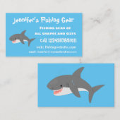 Geweldige cartoon voor witte haai visitekaartje (Voorkant / Achterkant)