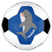 Geweldige cartoon voor witte haai voetbal (Gedraaid)