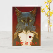 Geweldige Cat General Verjaardag Kaart! Kaart (Gele Bloem)