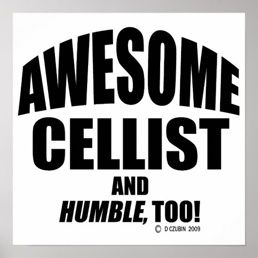 Geweldige Cellist Poster (Voorkant)