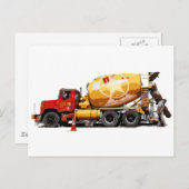 Geweldige cementtruck 6 briefkaart (Voorkant / Achterkant)