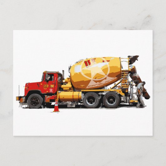 Geweldige cementtruck 6 briefkaart (Voorkant)