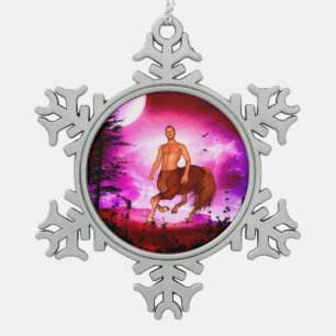 Geweldige centrum tin sneeuwvlok ornament