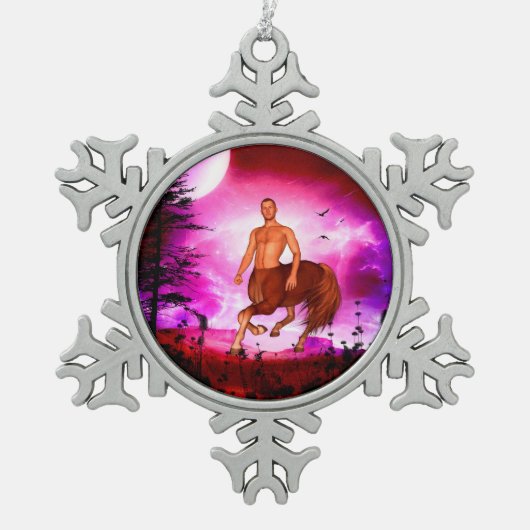 Geweldige centrum tin sneeuwvlok ornament (Voorkant)