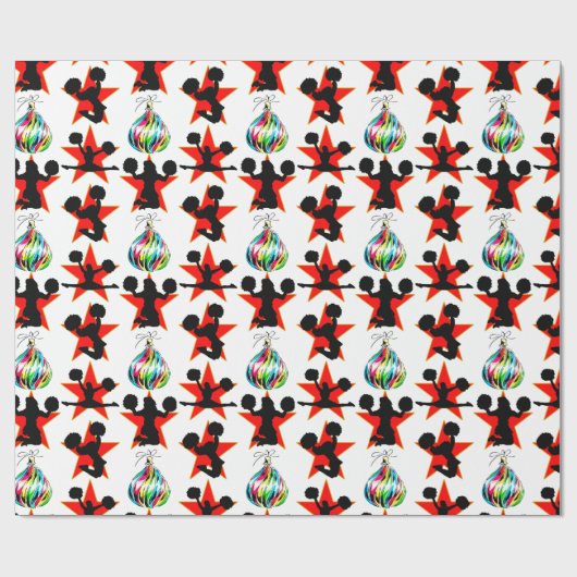 GEWELDIGE CHEERLEADEREND KERSTONTWERP CADEAUPAPIER (Vlak)