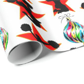 GEWELDIGE CHEERLEADEREND KERSTONTWERP CADEAUPAPIER (Rol Hoek)