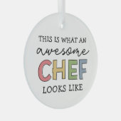 Geweldige Chef Gifts | Beste Chef Ever Funny Gift Glas Ornament (Voorkant Rechts)