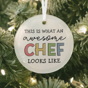Geweldige Chef Gifts Beste Chef Ever Funny Gift Glas Ornament