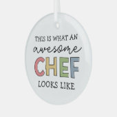 Geweldige Chef Gifts | Beste Chef Ever Funny Gift Glas Ornament (Voorkant links)