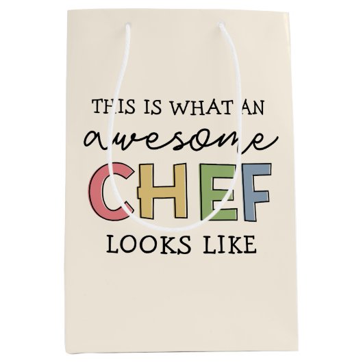 Geweldige Chef Gifts | Beste Chef Ever Funny Gift Medium Cadeauzakje (Voorkant)