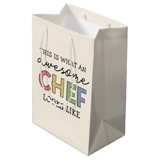 Geweldige Chef Gifts | Beste Chef Ever Funny Gift Medium Cadeauzakje (Achterkant Gekanteld)
