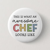 Geweldige Chef Gifts | Beste Chef Ever Funny Gift Ronde Button 5,7 Cm (Voorkant)