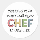 Geweldige Chef Gifts | Beste Chef Ever Funny Gift Ronde Sticker (Voorkant)