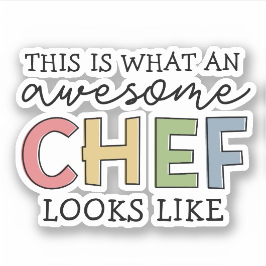 Geweldige Chef Gifts | Beste Chef Ever Funny Gift Sticker (Voorkant)