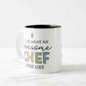 Geweldige Chef Gifts | Beste Chef Ever Funny Gift Tweekleurige Koffiemok (Voorkant links)