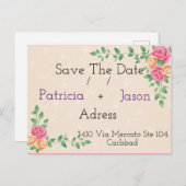 geweldige chic design met de datum aankondigingskaart (Voorkant / Achterkant)