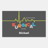 Geweldige chirurgische technische week personalise rechthoekige sticker (Voorkant)