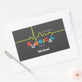Geweldige chirurgische technische week personalise rechthoekige sticker
