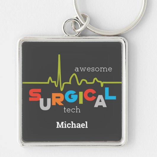 Geweldige chirurgische technische week personalise sleutelhanger (Voorkant)