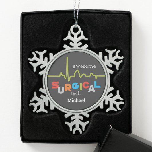 Geweldige chirurgische technische week personalise tin sneeuwvlok ornament (Kistje)