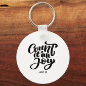 Geweldige Christelijke Count It All Joy Sleutelhanger (Voorkant)