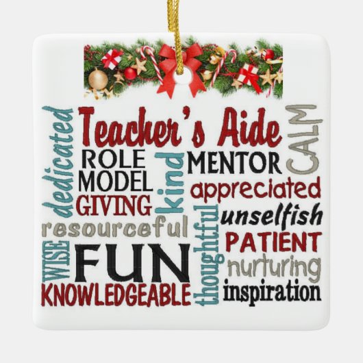 ***** GEWELDIGE CHRISTMAS-OMSTANDIGHEDEN KERAMISCH ORNAMENT (Voorkant)