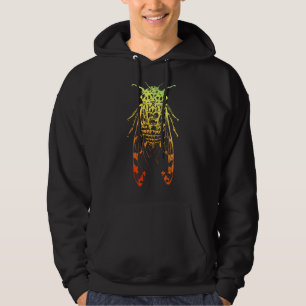 Geweldige cicada kleurrijke regenboog Brood voor c Hoodie