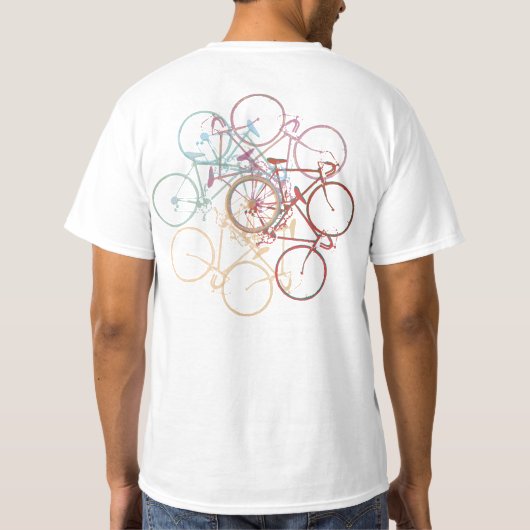 Geweldige Circle t-shirt-stempel van Fietsen T-shirt (Achterkant)