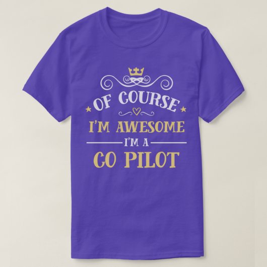Geweldige co-piloot Proud Co Pilot T-shirt (Design voorkant)