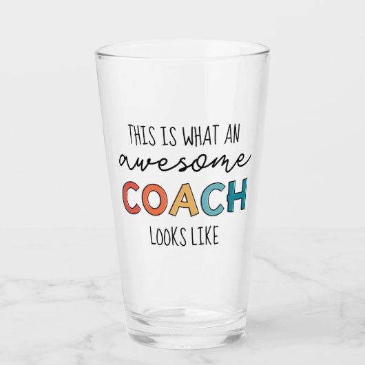 Geweldige coach | Beste coach ooit | Funny Coach G Glas (Voorkant)