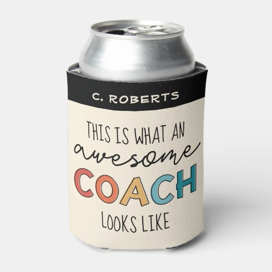 Geweldige coach | Gepersonaliseerde Beste coach ca Blikjeskoeler (Blikje Voorkant)