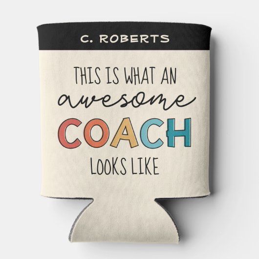 Geweldige coach | Gepersonaliseerde Beste coach ca Blikjeskoeler (Achterkant)