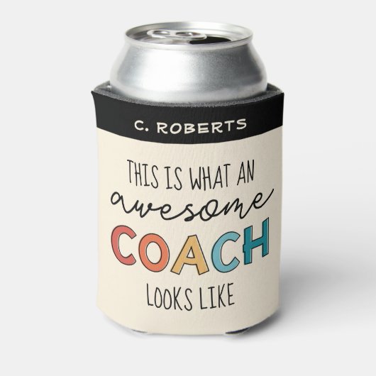 Geweldige coach | Gepersonaliseerde Beste coach ca Blikjeskoeler (Blikje Achterkant)