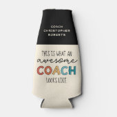 Geweldige coach | Gepersonaliseerde Beste coach oo Flesjeskoeler (Voorkant)